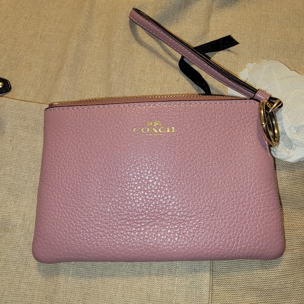 Coach pink wristlet